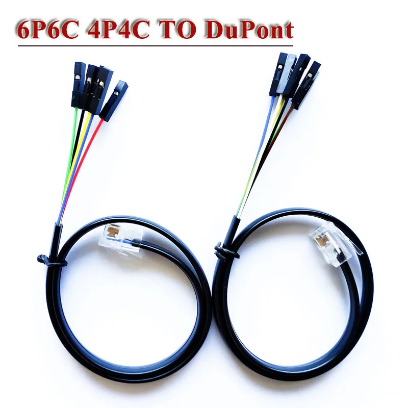 Crystal Head To DuPont RJ12 Connection Cable 6P6C Left Buckle Position Right Buckle Position EV3 To DuPont Head RJ11 Data Cord