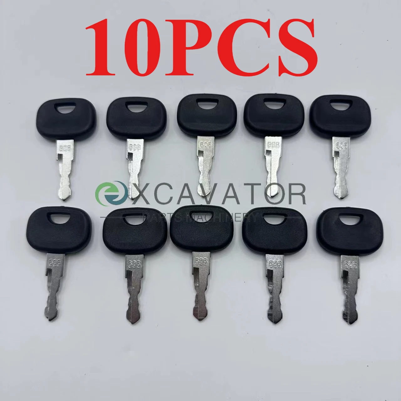 10PCS 606 Ignition Key For Liebherr John Deere  Track Loader Heavy Equipment Starter