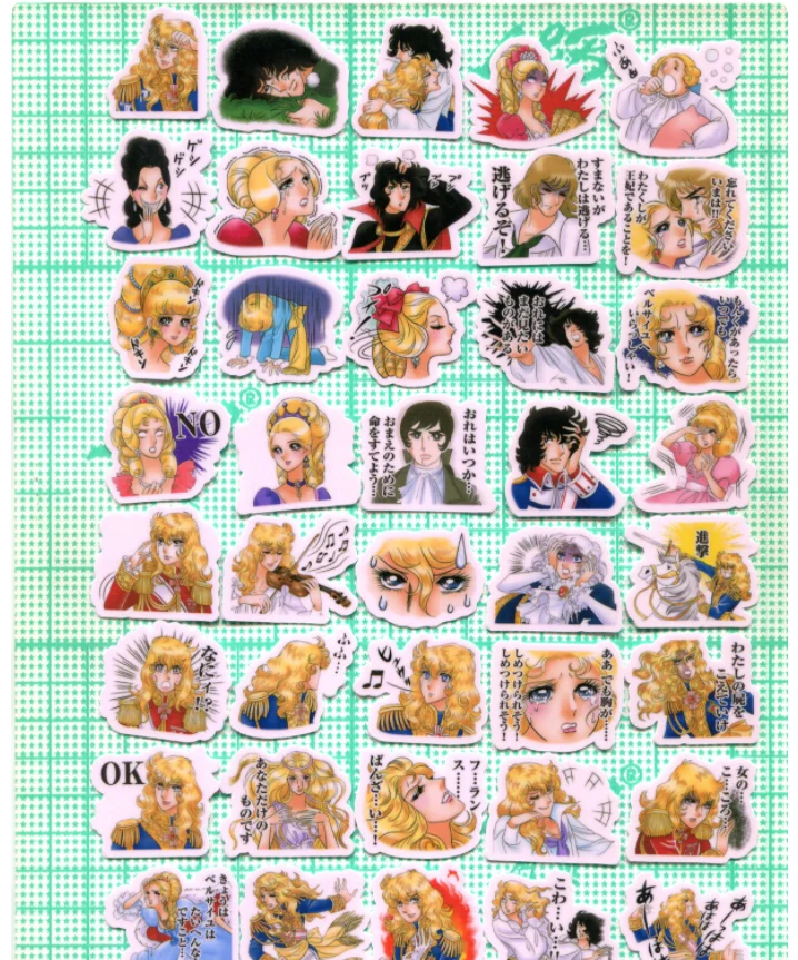 40PCS  the rose of versailles 3CM STICKER