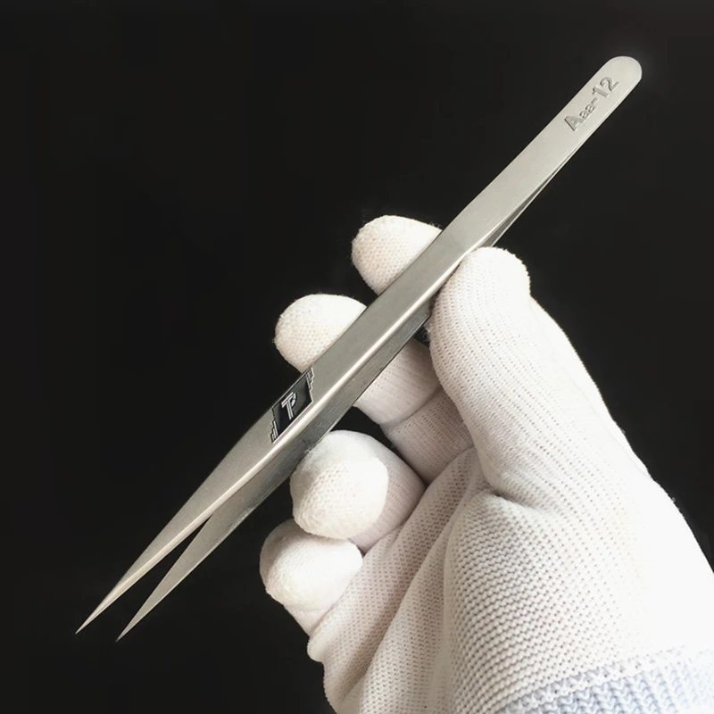 SAYTL Electronics Industrial Tweezers Anti-static Curved Straight Tip Precision Stainless Forceps Phone Repair Hand Tools Sets