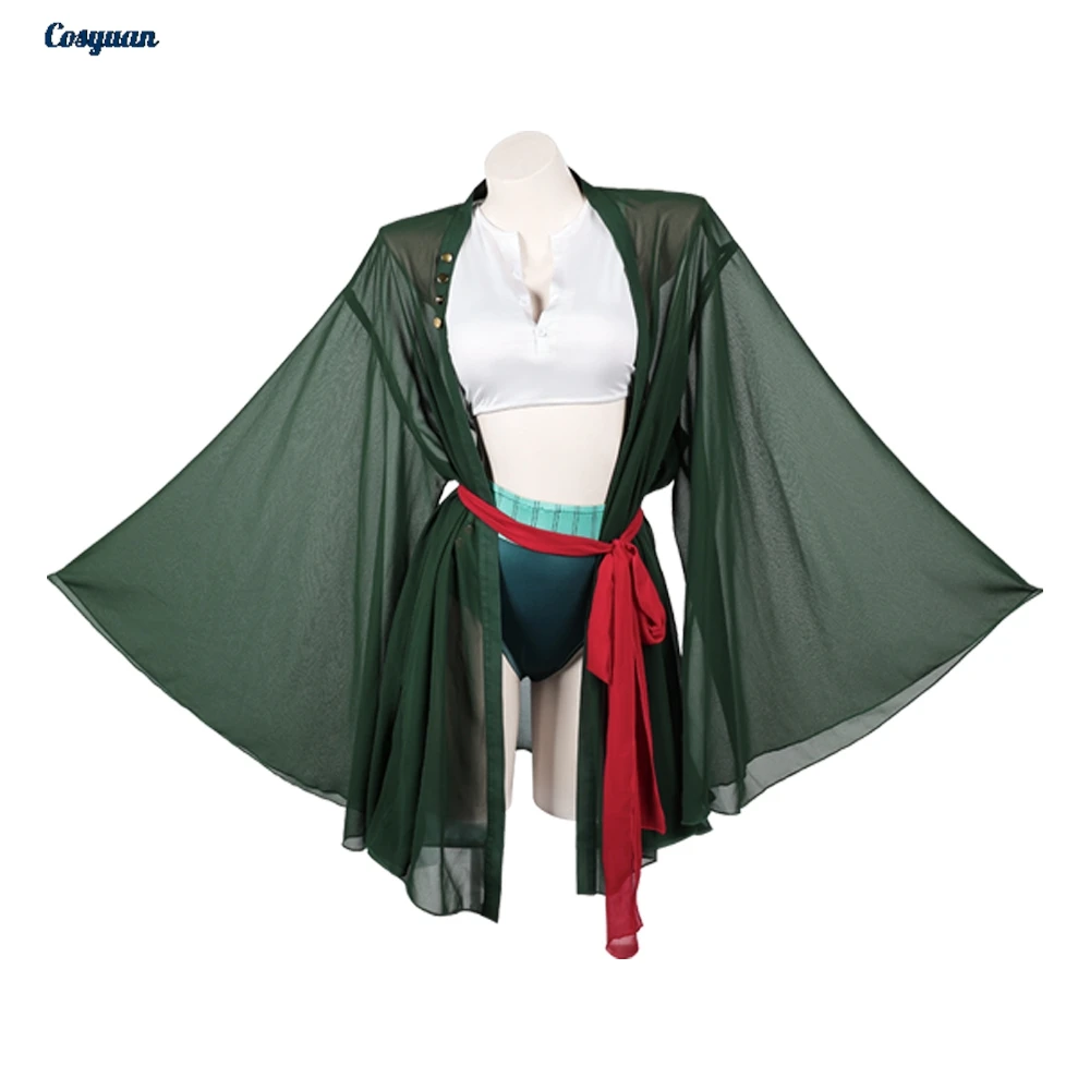 

Anime Pirate Roronoa Cosplay Zoro Cloak Top Pants Clothes Women Party Disguise Roleplay Halloween Costume Carnival Outfits Suits