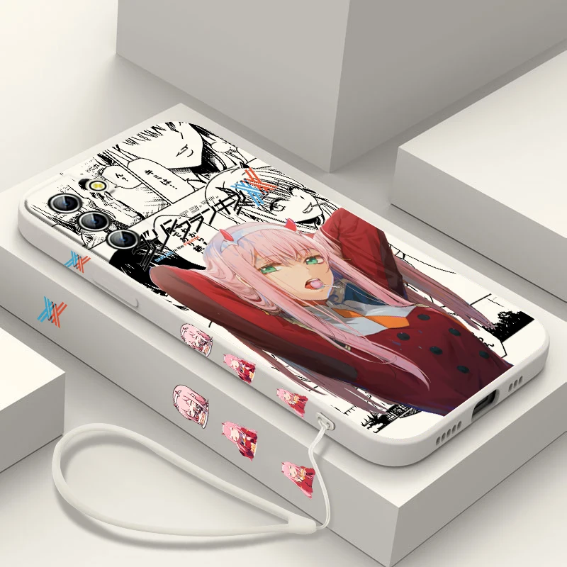 DARLING In The FRANXX Phone Case For Samsung Galaxy S24 S23 S22 S21 S20 Pro FE Plus Ultra Liquid Left Rope Cover