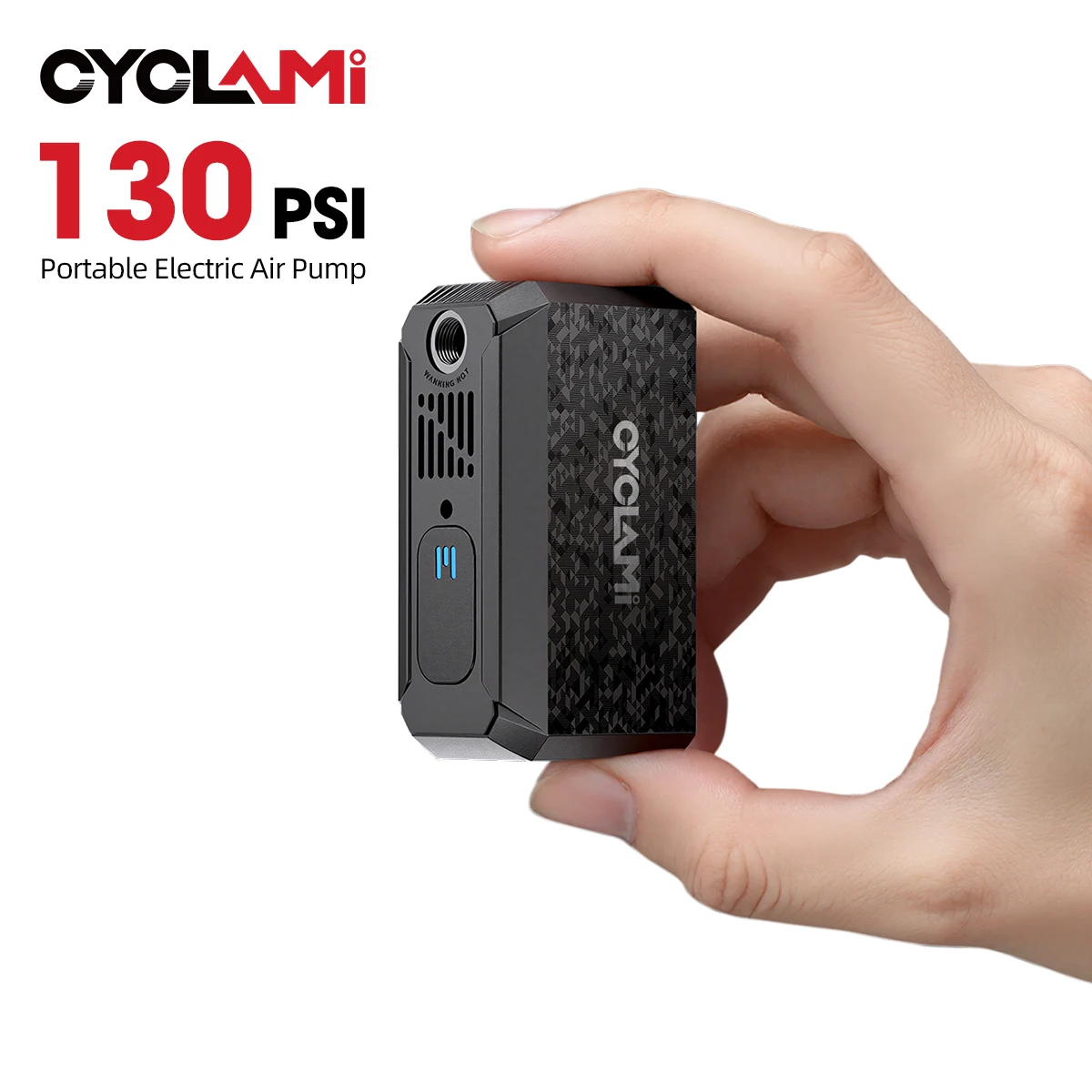 

CYCLAMI AM6 Mini Portable Bicycle Pump 130 PSI Rechargeable Air Inflator Type-C Bike Accessories for Bike Schrader Presta Tires