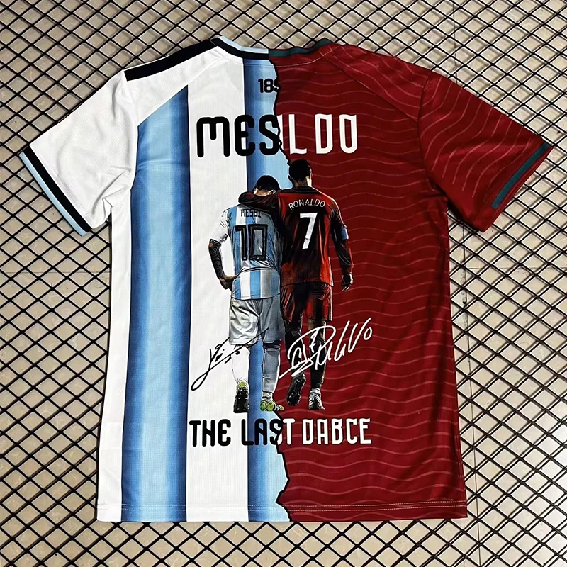 2026 The end of an era Messi Ronaldo commemorative jersey A very nice and meaningful T-shirt Breathing Sport Shirt Jersey