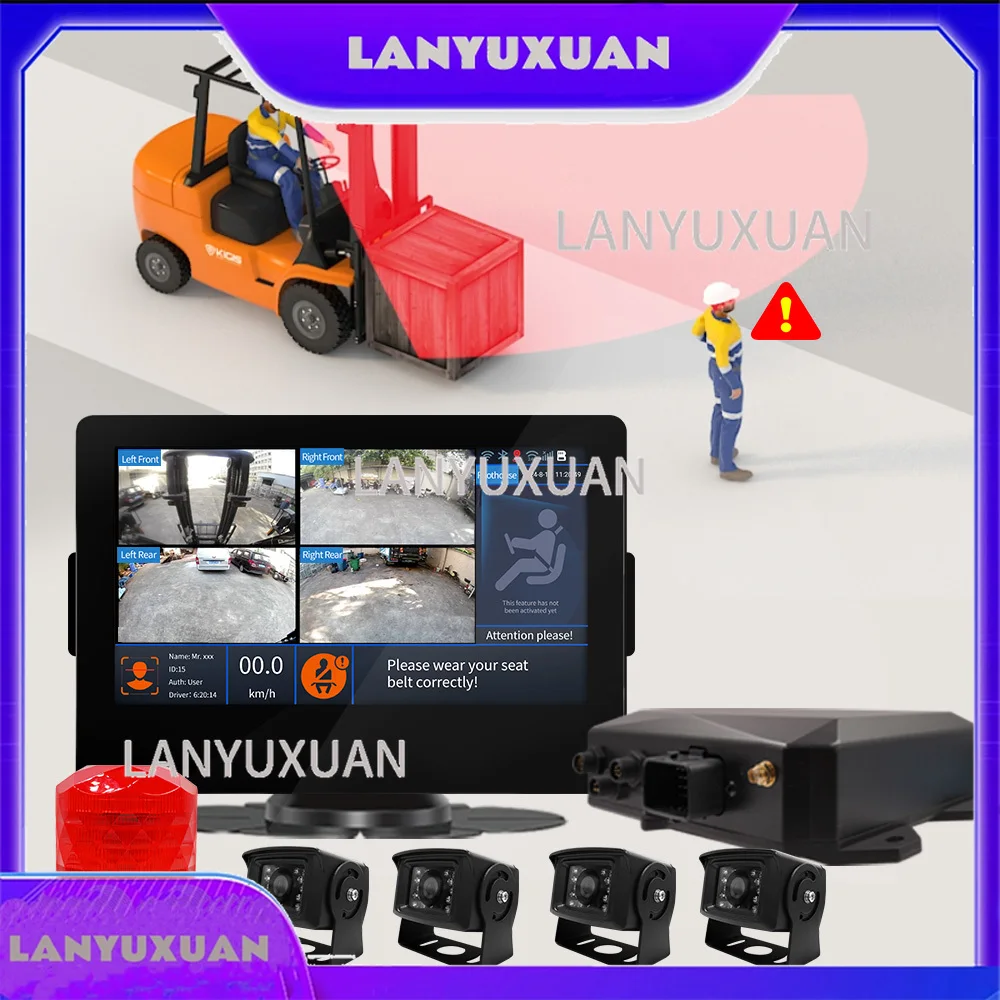 2026 360 Degree Waterproof Rearview Car Reverse Assistance System for Safety Driving Monitoring for Forklifts