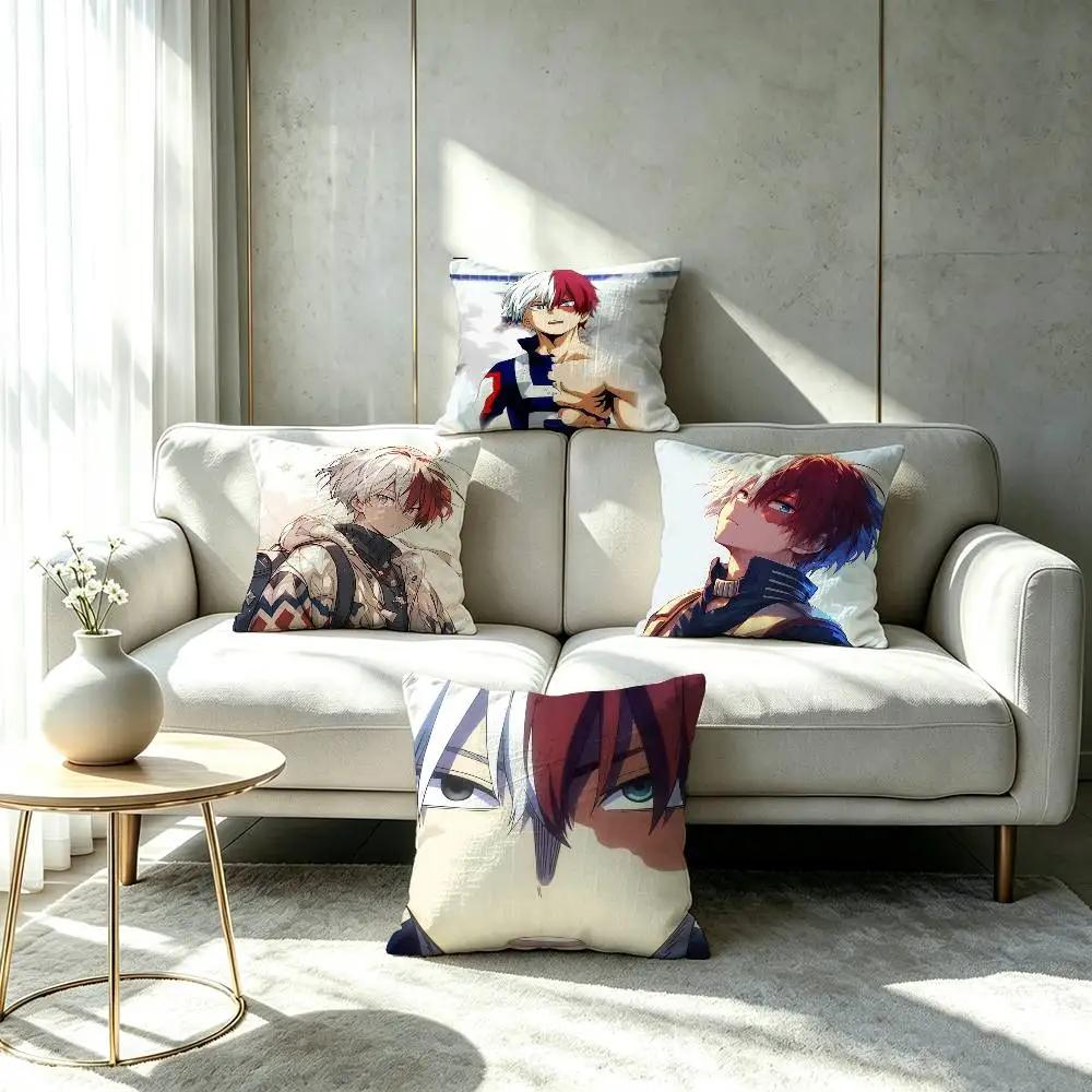 My Hero Academia Shoto Todoroki Double-sided printed pillow cover Solid color minimalist pillowcase, fits all bedroom styles