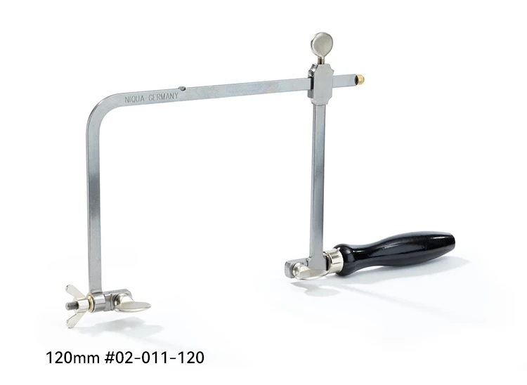 NIQUA Verstellbarer Juwelier-Sägerahmen 60-200mm Sägetiefe Deutscher Stil Holzgriff Spannschraube Sägerahmen Tischsägewerkzeug – Detail 8