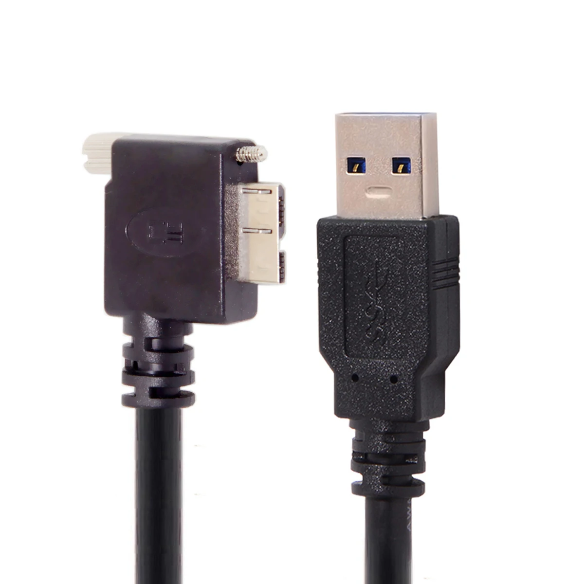 Xiwai Chenyang USB 3.0 A Type to 90 Degree Right Angled Micro USB Screw Mount Data cable 4ft 1.2m