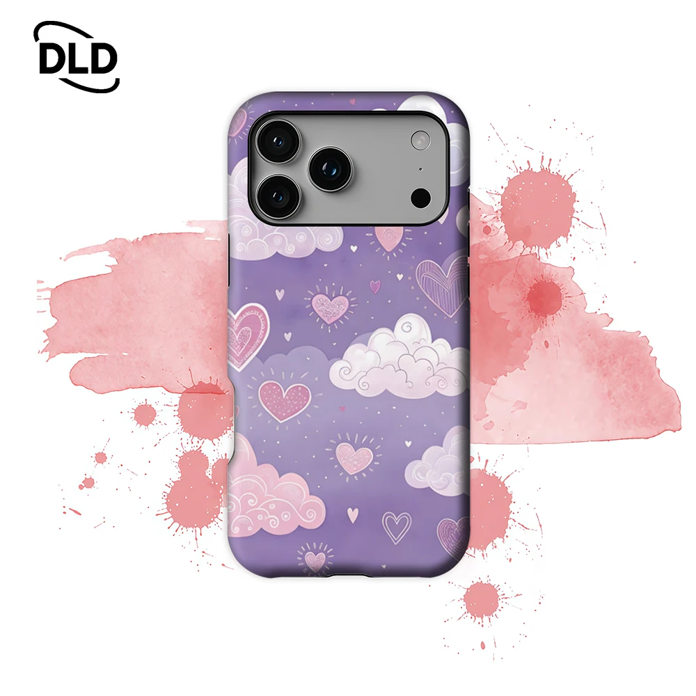 

Purple Cloud HeartsFor Magnetic Phone Case for IPhone 17 16 15 14 13 Pro Max Plus Single Double-layer Tough Case