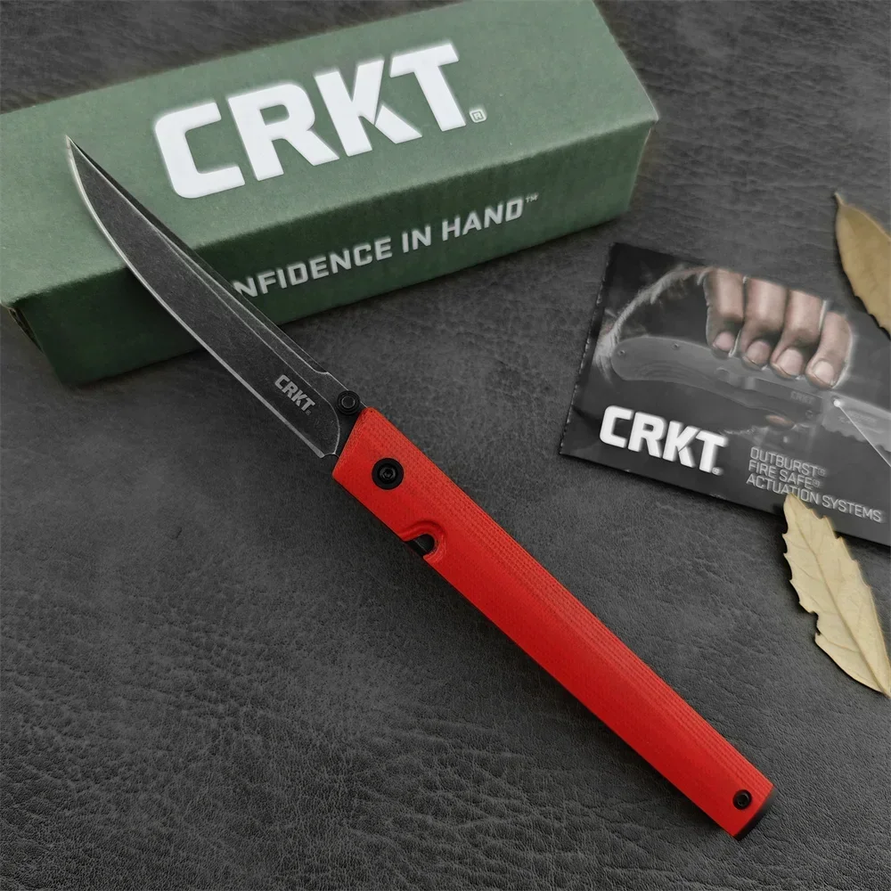 Ultralight CR 7096 CEO Gentleman\'s Pocket Folding Knife 8CR17Mov Blade Red G10 Handle Outdoor Camping Hunting EDC Tactical Tools