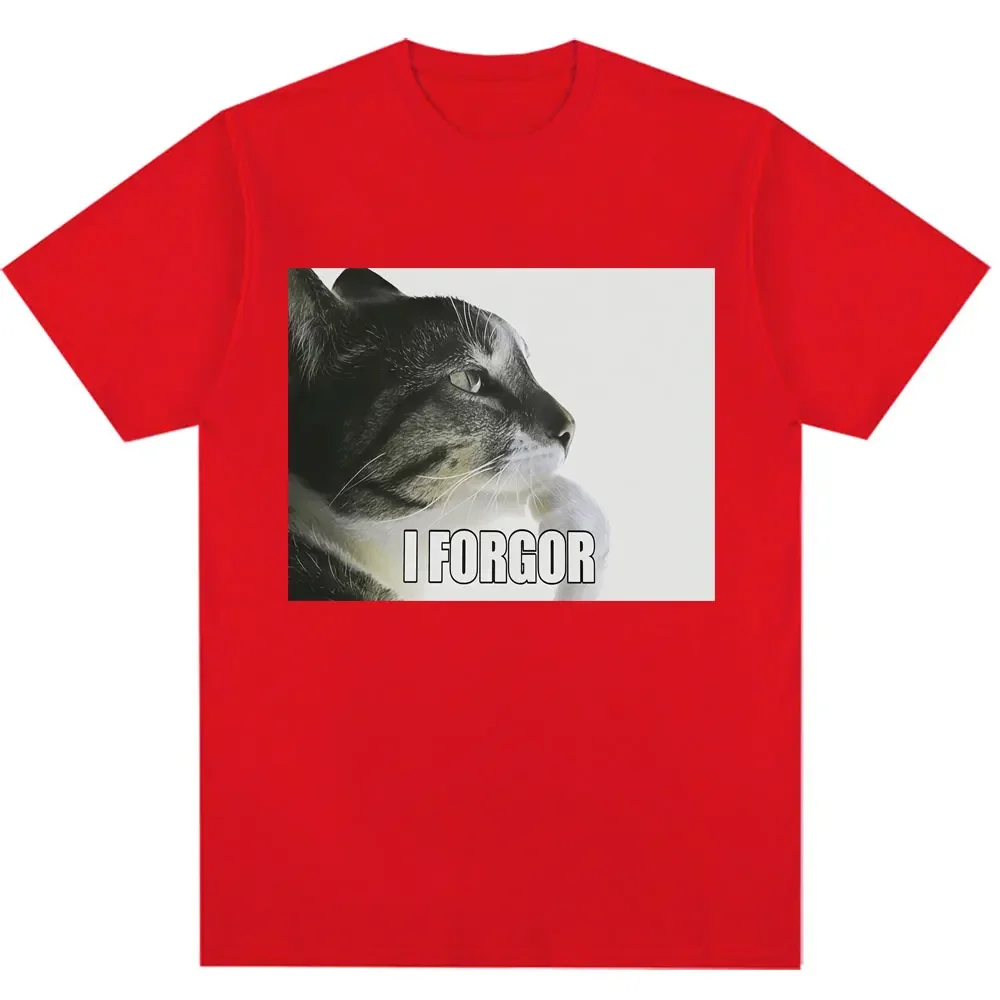 Camiseta Grafica I Forgor مضحك القط ميمي الفقرة موهير camisetas خمر دي الفكاهة a la moda camiseta غير رسمية ropa de calle #6