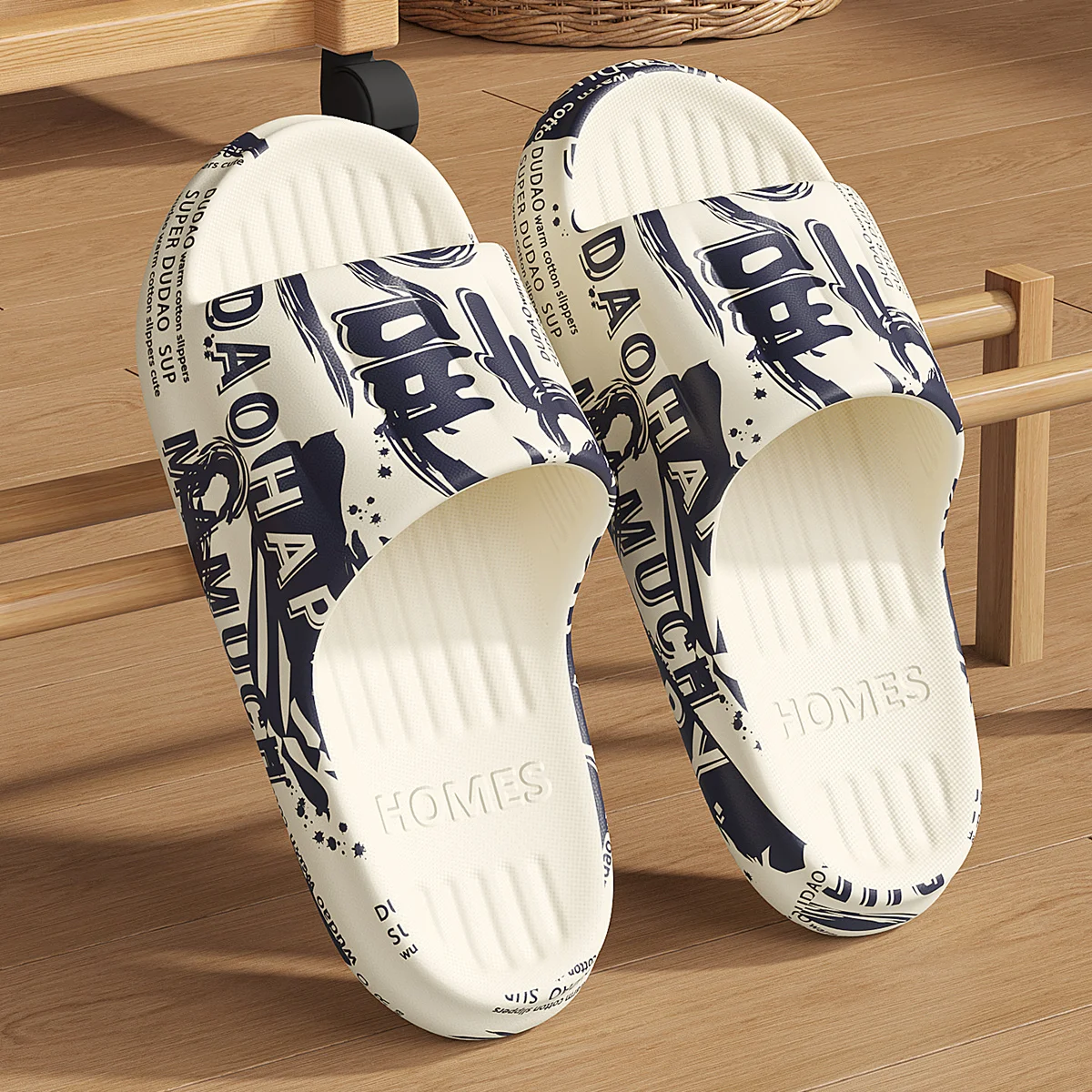 Zomer Plus Size 48-49 Graffiti Beer Print Mannen Slippers Thuis Slippers Dikke Paar Vrouwen Strand Schoenen Sandalen