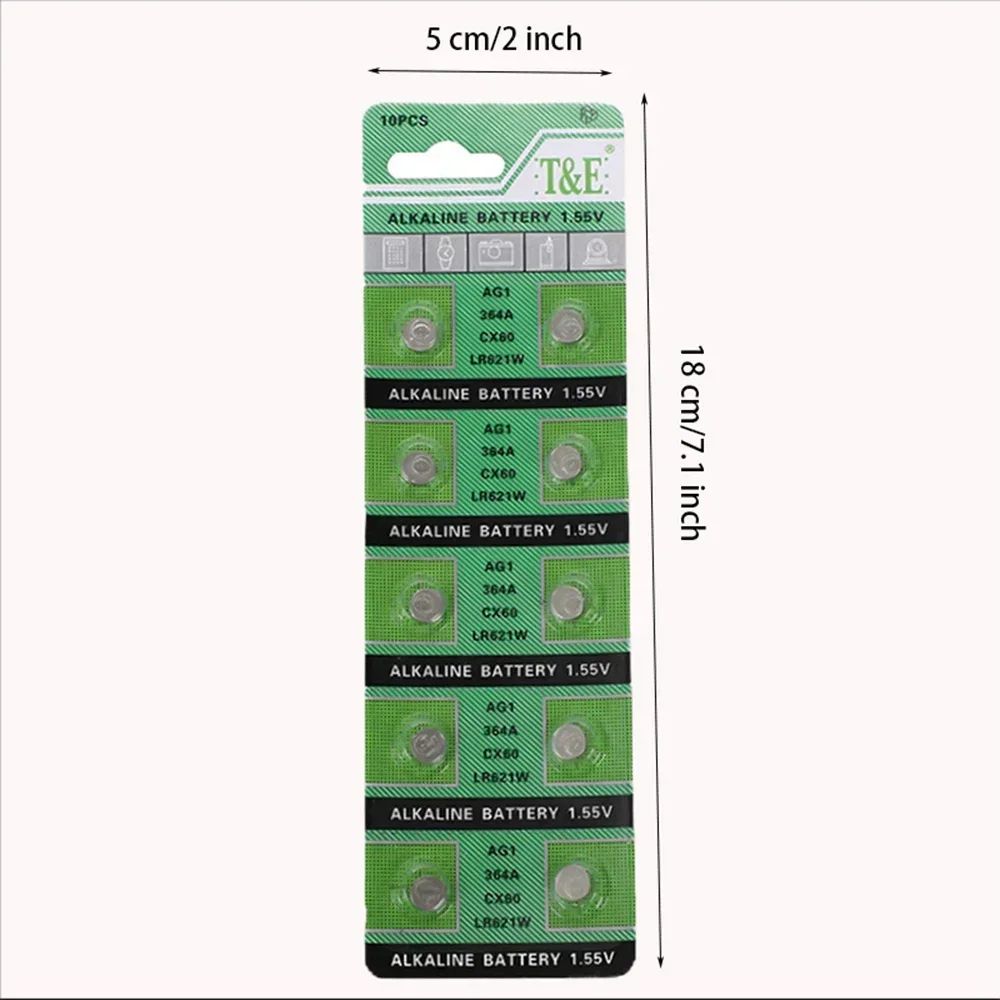 

AG1 Watch Battery 1.55V 364 Button Battery LR621 SR621 SR621SW SR60 CX60 Button Battery for Toys Remote Cell Coin Batteries