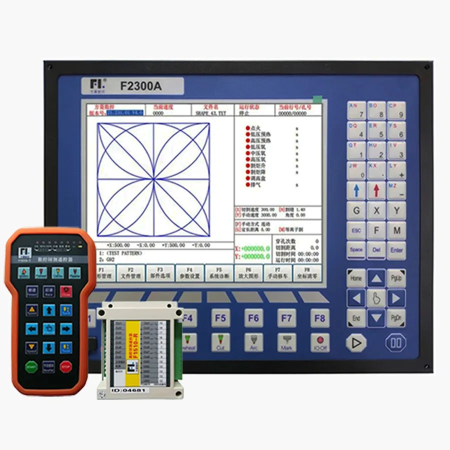 F2300A Longmen CNC Controller+Fangling F1510 Remote Control Flame Plasma Cutting Machine Equipment