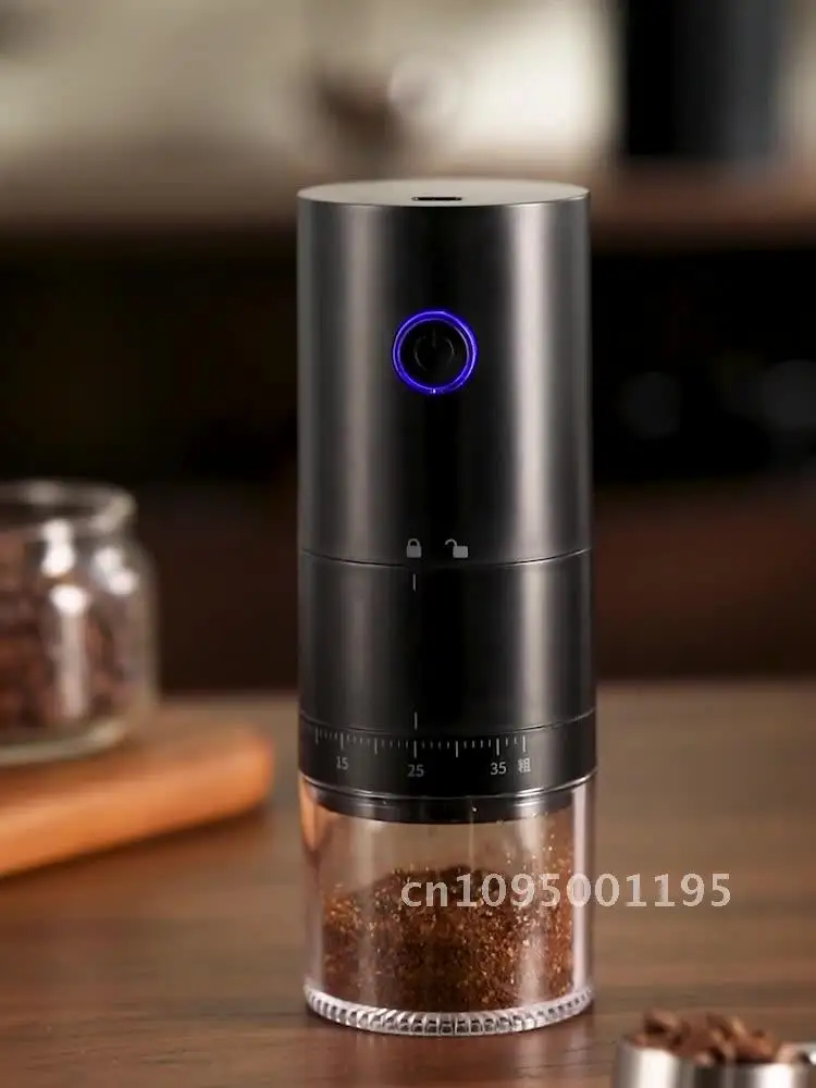 

Портативная электрическая кофемолка для кофейных зерен, перезаряжаемая ручная кофемашина с регулируемым керамическим сердечником для улицы