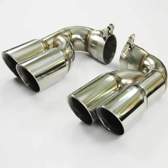 Square Exhaust Muffler Pipe Tips for AUDI Q7 Upgraded to SQ7 Exhaust Stainless Steel Four-outlet Muffler Tailpipe Tips