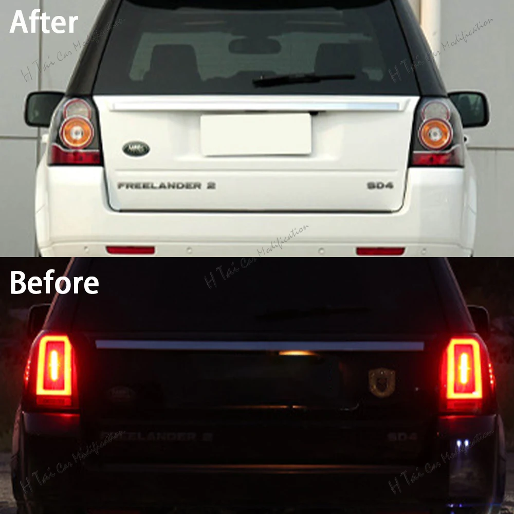 LED Tail Lights For 2007-2015 Land Rover Freelander 2 Rear Lamps Assembly DRL Taillight Dynamic Turn Signal Car Light Assemblies