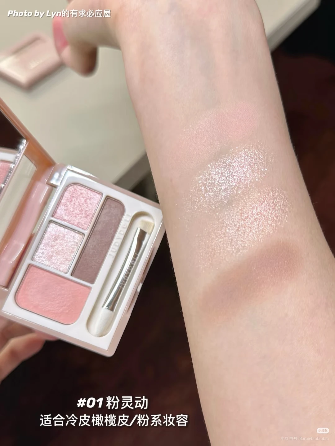 Judydoll 4 Colors Eyeshadow Palette Blush Eyeliner Eye Shadow Highlight Contour Palette Silkworm Plate Face Brighten Makeup