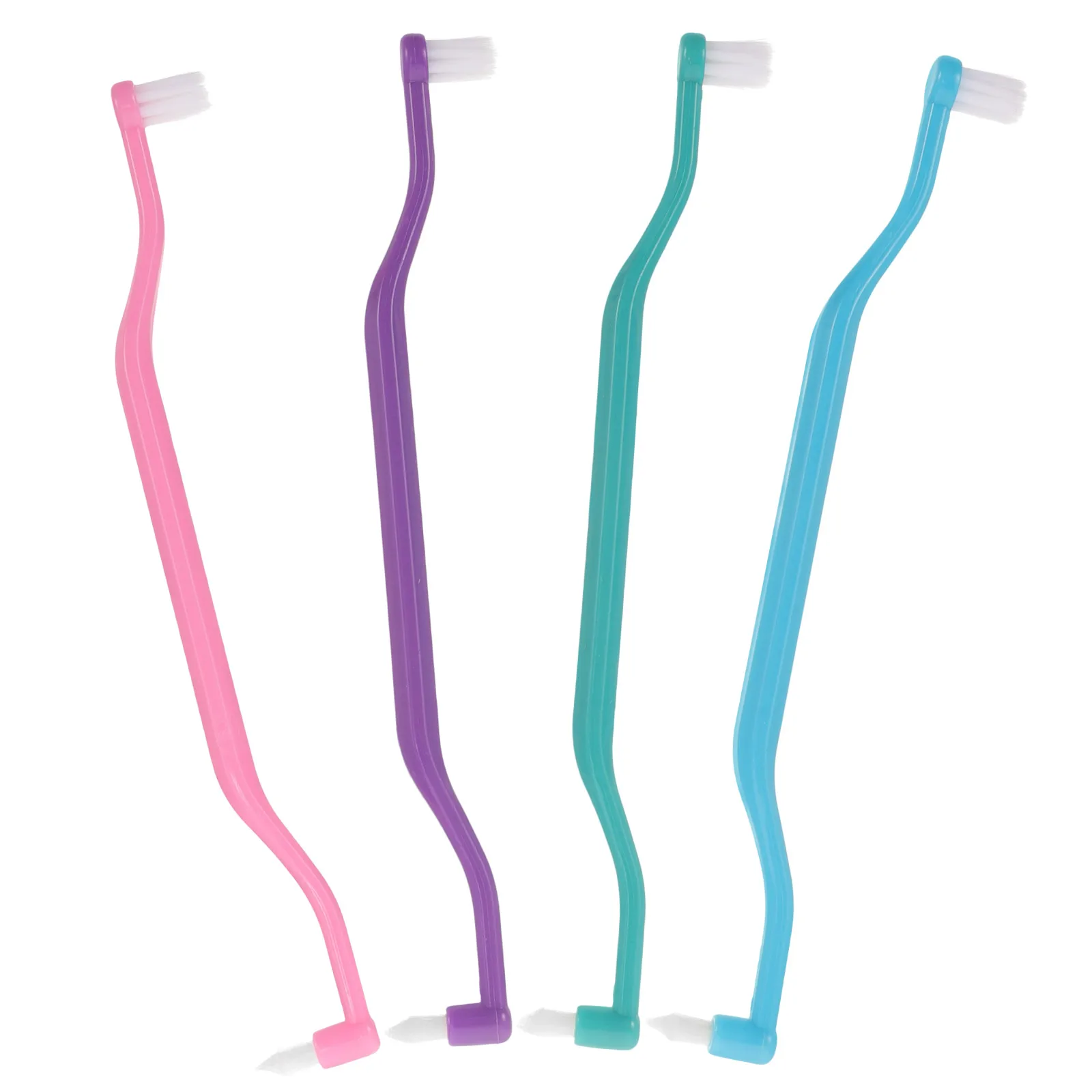 

Double Headed Tooth Brush DeepGreenBluePinkPurple Ergonomic OralCleaning Wear-Resistant Tapered Toothbrushes DailyToothbrushes