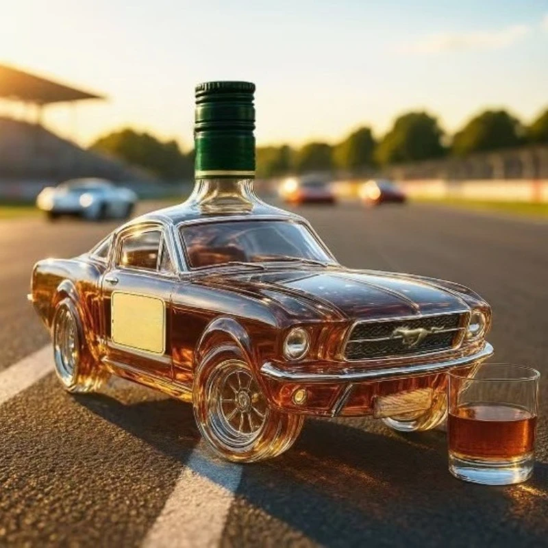 Police Car Whiskey Bottle High borosilicate glass trolley whiskey bottle