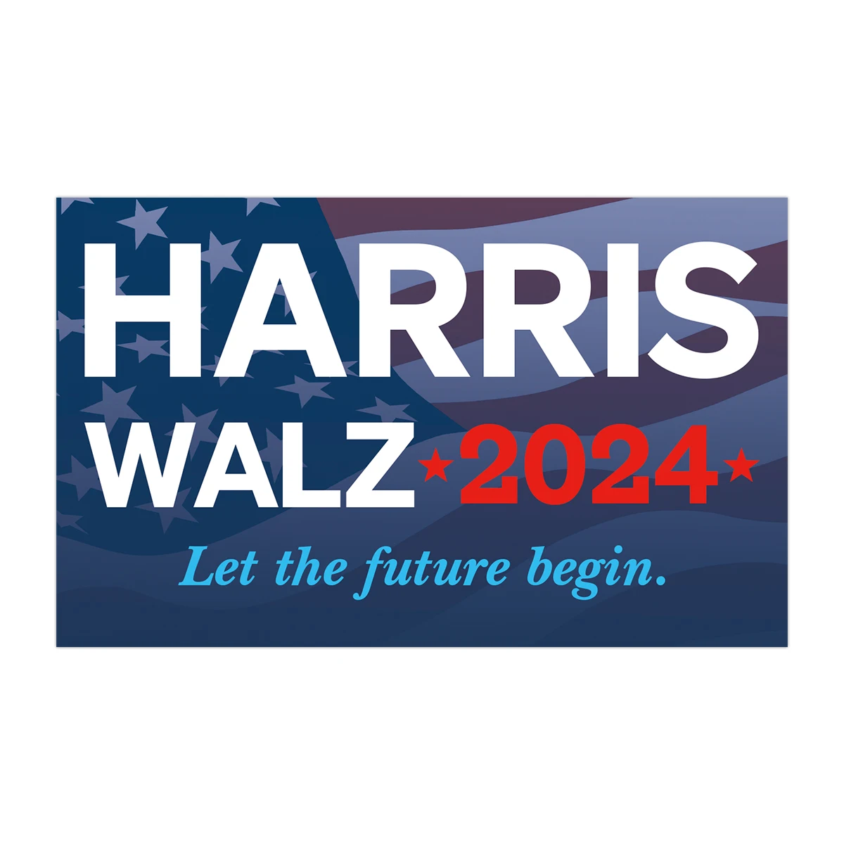 Kamala Harris Walz 2024 Sticker,Let the Future Begin,Harris for President 2024 Stickers, Fadeproof Vinyl Decal for Car,Bottle