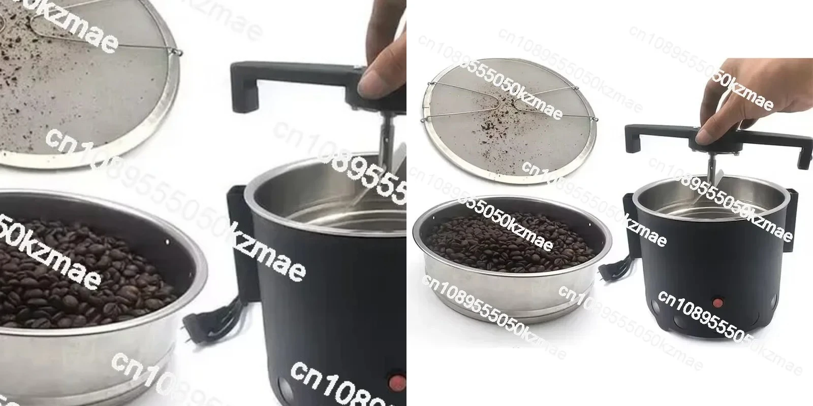 110V/220V Coffee Bean Cooler with Blender 500g Coffee Roast Radiator Cooling Plate Coffee Bean Cooler 5MM/40 Mesh Screen BB