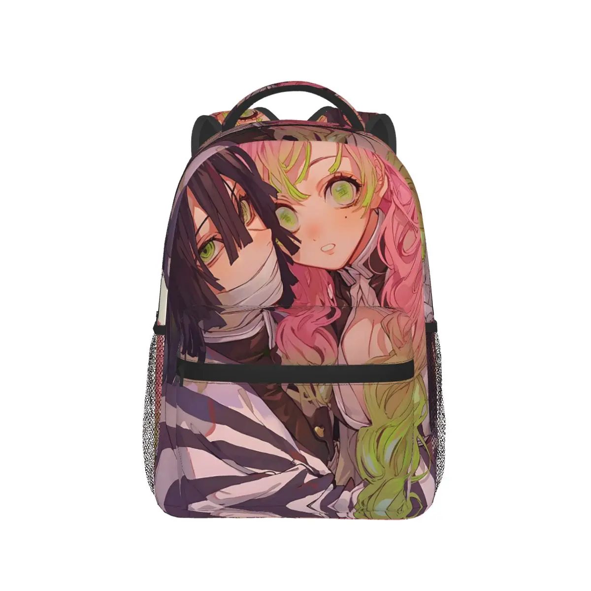 Mitsuri kanroji e iguro obanai mochilas meninos meninas bookbag crianças sacos de escola dos desenhos animados portátil bolsa de ombro