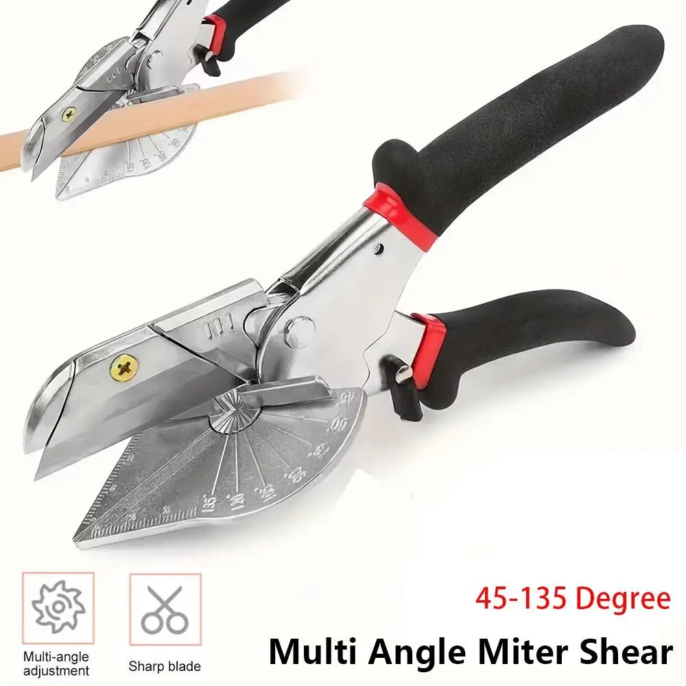 1Pcs 45-135 Degree Multi Angle Miter Shear Adjustable With Replacement Blades Miter Cutter Scissors Sharp Blade Trunking Shears