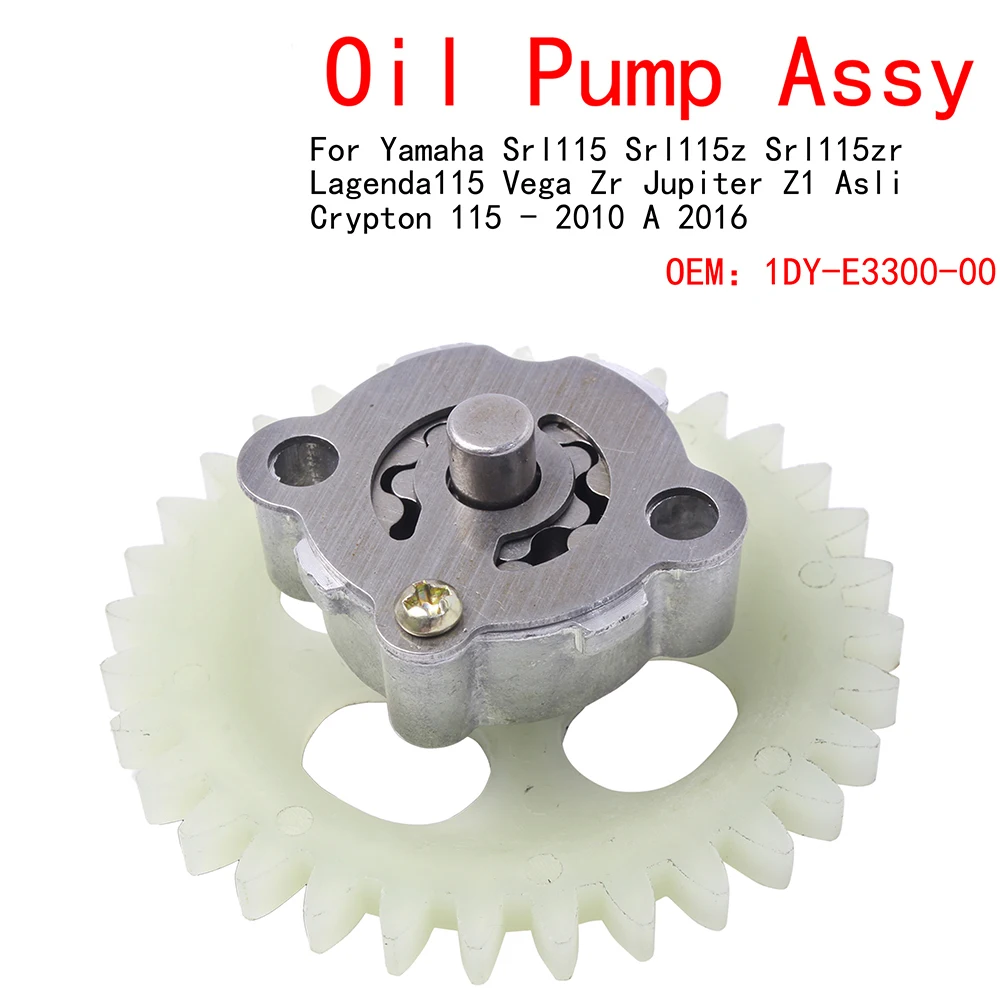 Pompa Oli Pump Assy For Yamaha Srl115 Srl115z Srl115zr Lagenda115 Vega Zr Jupiter Z1 Asli Crypton 115 - 2010 A 2016 1DY-E3300-00