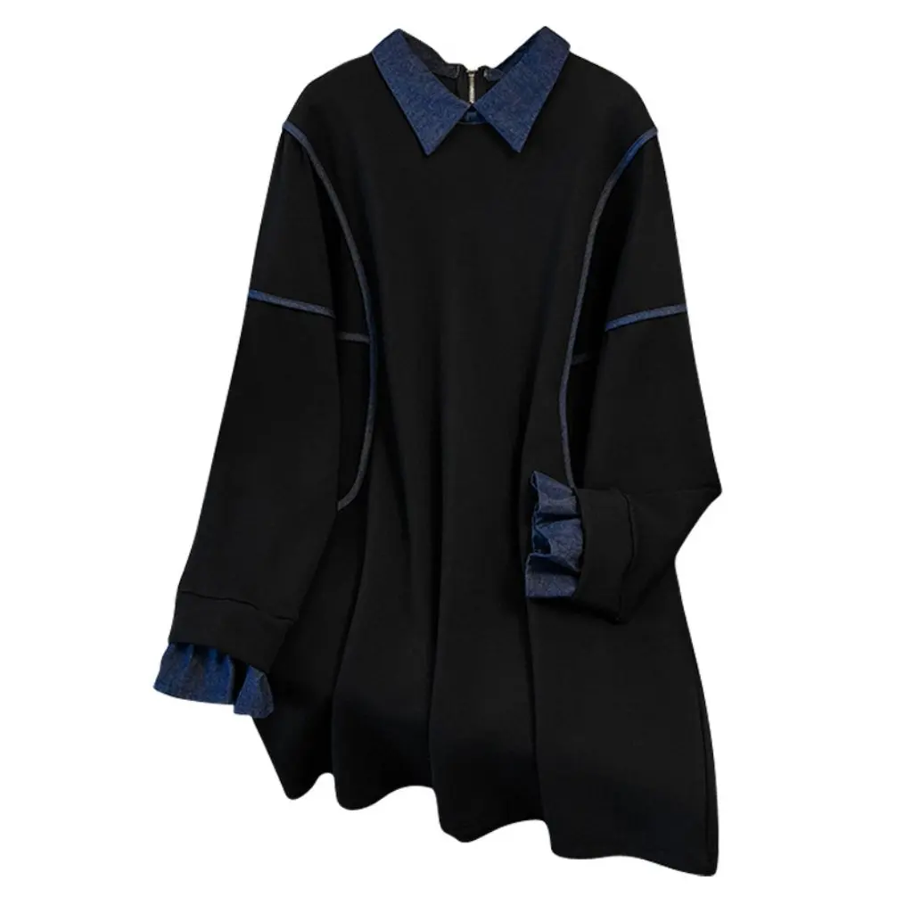 Женская свободная футболка для отдыха больших размеров, жилет, вместимость 300 кг, осенне-зимняя одежда для толстой сестры, окружность груди 150