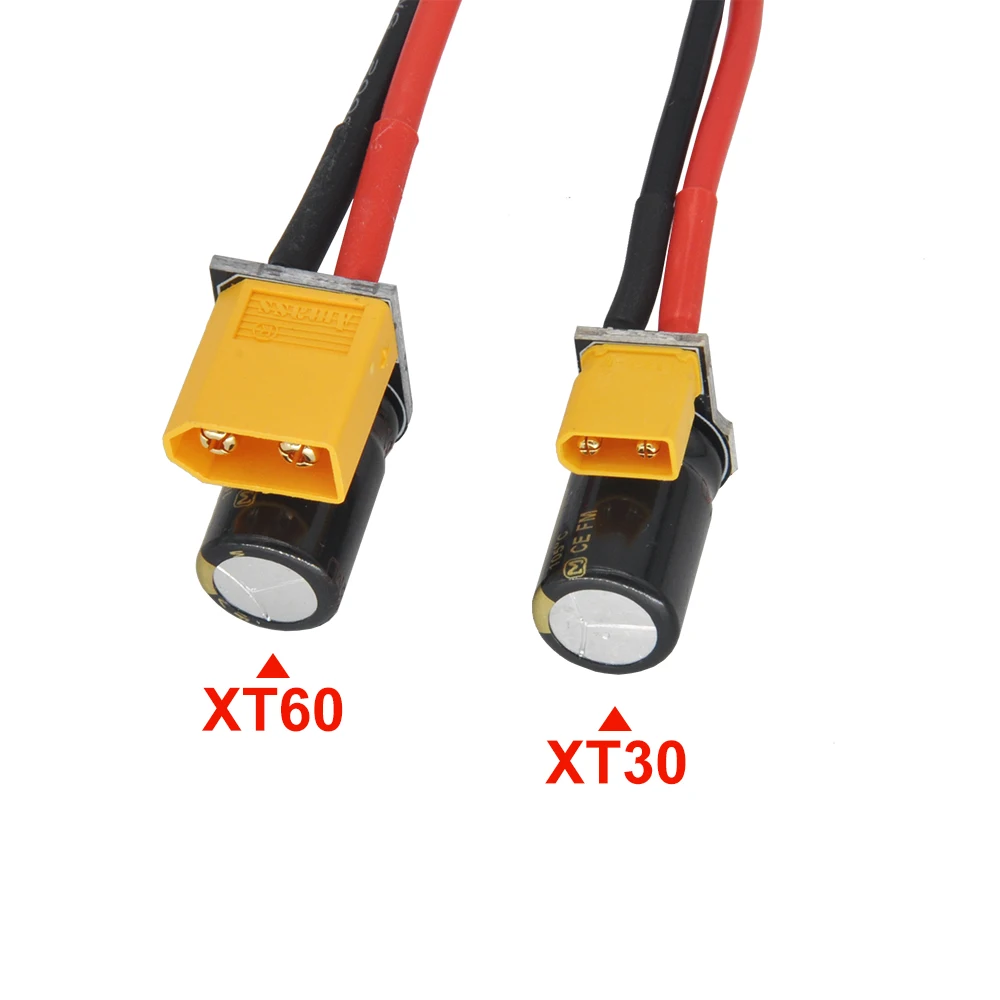 Câble de connecteur de prise mâle avec filtre de pointe de tension, pièces RC, puzzle, 470uF, 50V, FPV, ESC, PDB, 3-6s, batterie Lipo, compte 30, compte 60