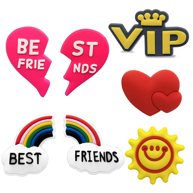 7-70pcs Rainbow, Sun, Heart Shoe Charms For Sandals,Shoe Decoration Accessories Shoe Pins Great Gift For Men Women