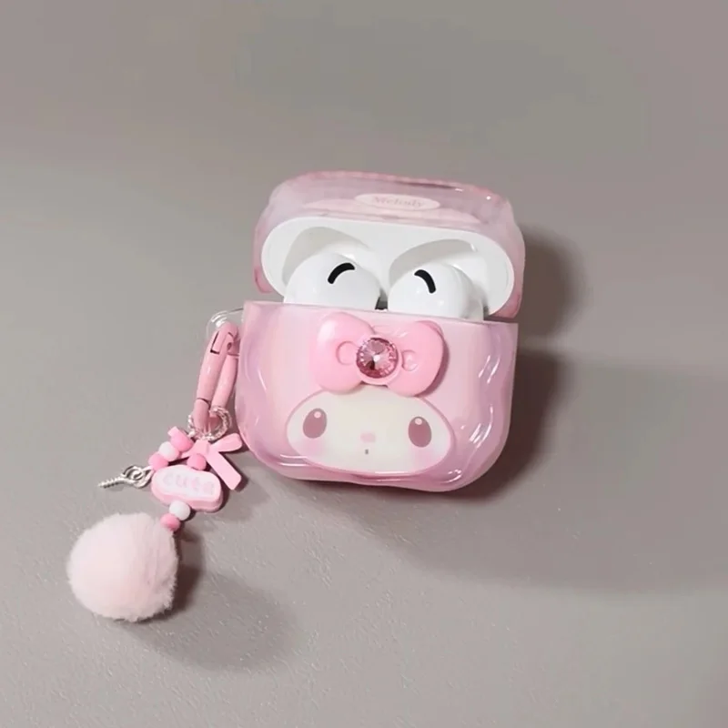 Защитный чехол Hello Kitty для наушников Apple AirPods 1 2 3 4, чехол для наушников Bluetooth, подходит для чехла AirPods Pro 2, с брелоком