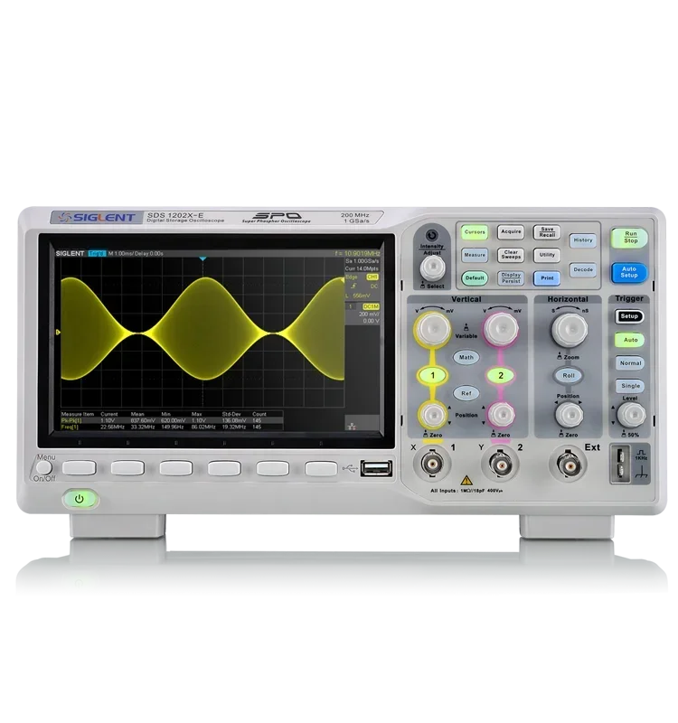 SIGLENT SDS1202X-E، DSO، 2 قنوات راسم الذبذبات الرقمي، راسم الذبذبات 200 ميجا هرتز
