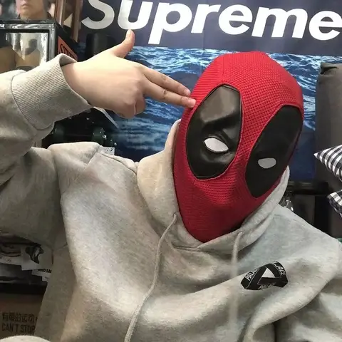 Generic Deadpool Mask Cosplay Prop Knitted Silicone Full Head Cover Anime Accessory For Halloween Party Adult Gift