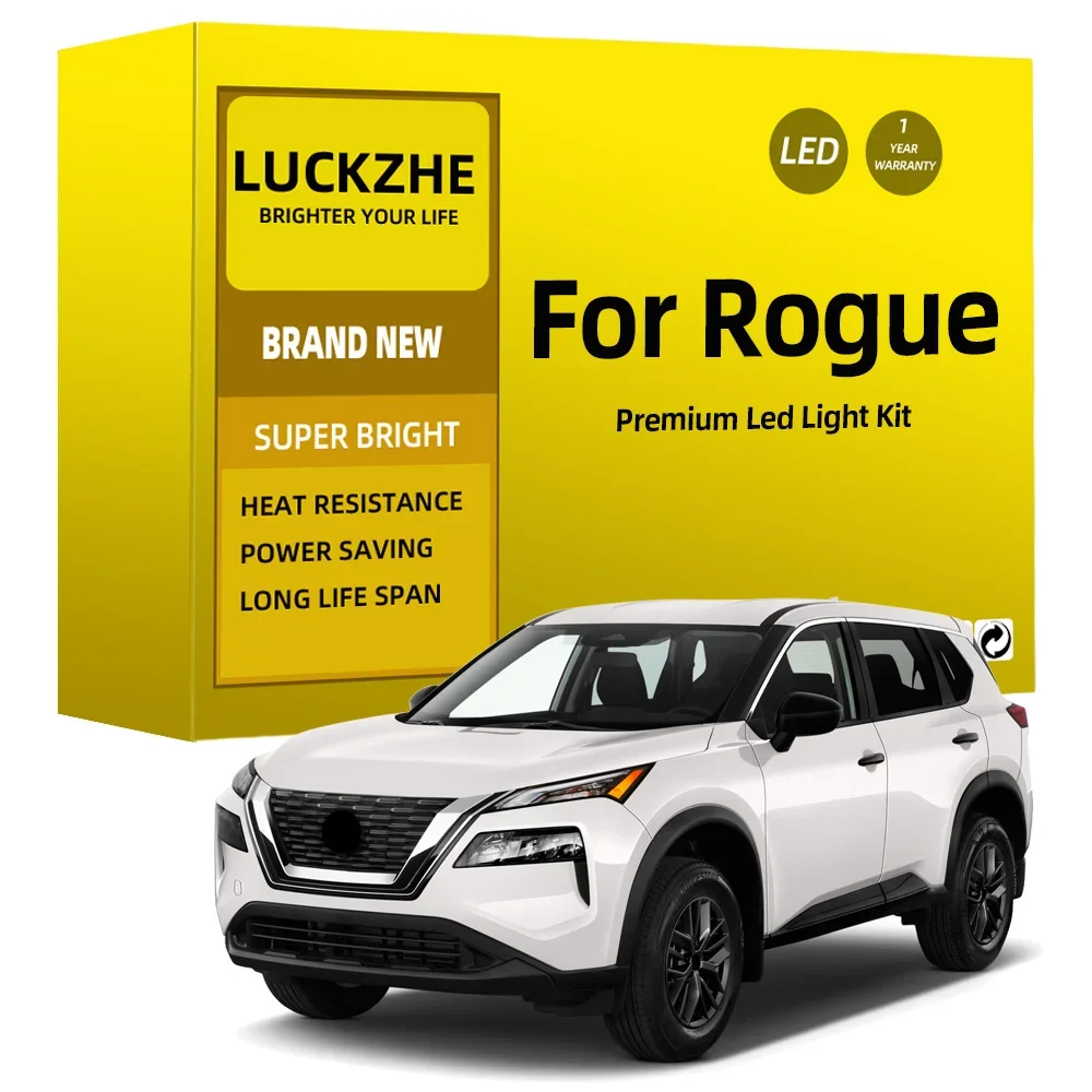 LED Interior Light Bulb Kit For Nissan Rogue 2008-2016 2017 2018 2019 2020 2021 2022 Car Dome Map Reading Lamp Canbus No Error
