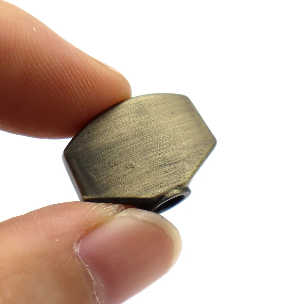 6 Stück Gitarren-Stimmkopf-Knöpfe, Metall-Stimmschlüssel, kleine quadratische Knöpfe, Kopf 3 Farben – Detail 4