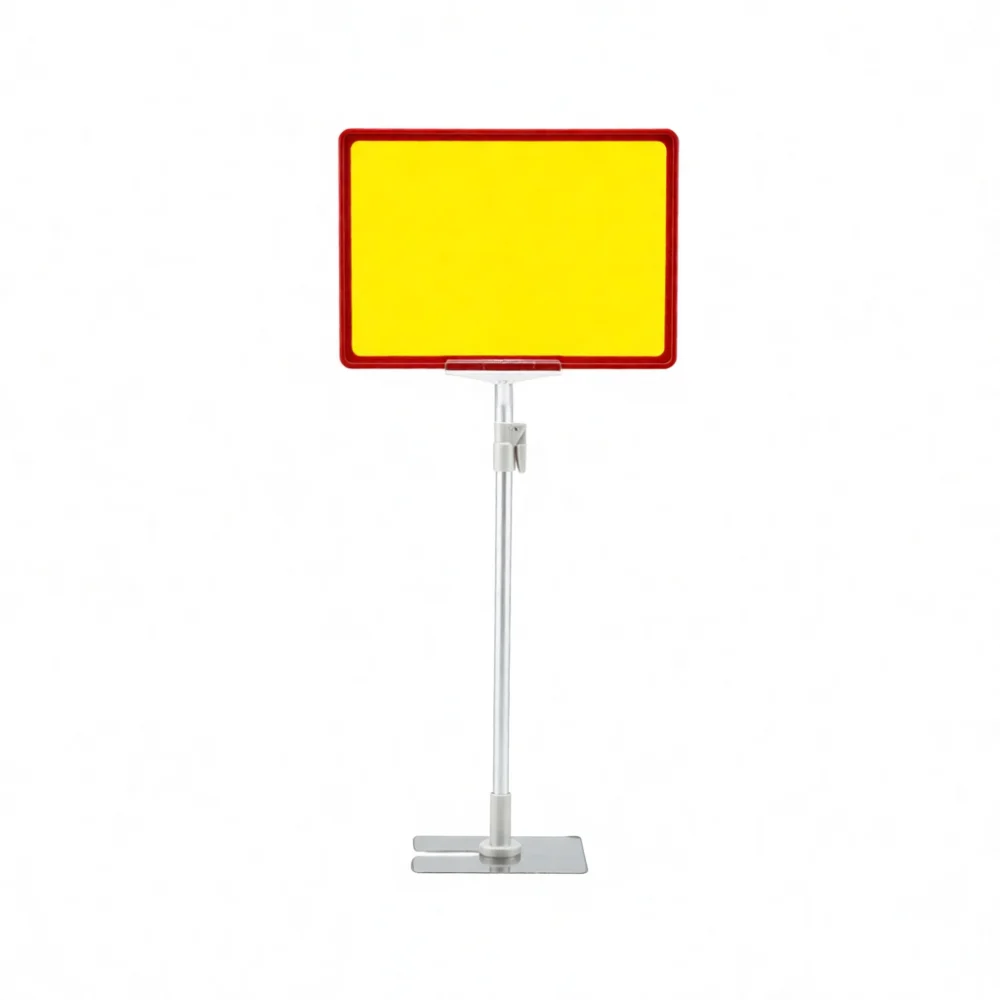 Promotional Sign Holder Display Rack For Retail Store Supermarket Adjustable Height Poster Stand Price Card Information