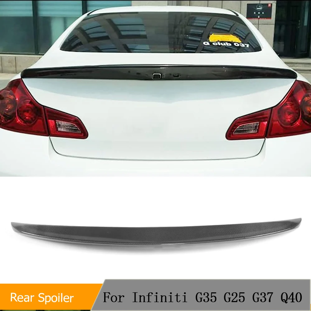 Carbon Fiber /FRP Car Rear Spoiler For Infiniti G25 G35 G37 Car 4-Door 2006-2015 Car Trunk lip Spoiler Rear Wing Spoiler