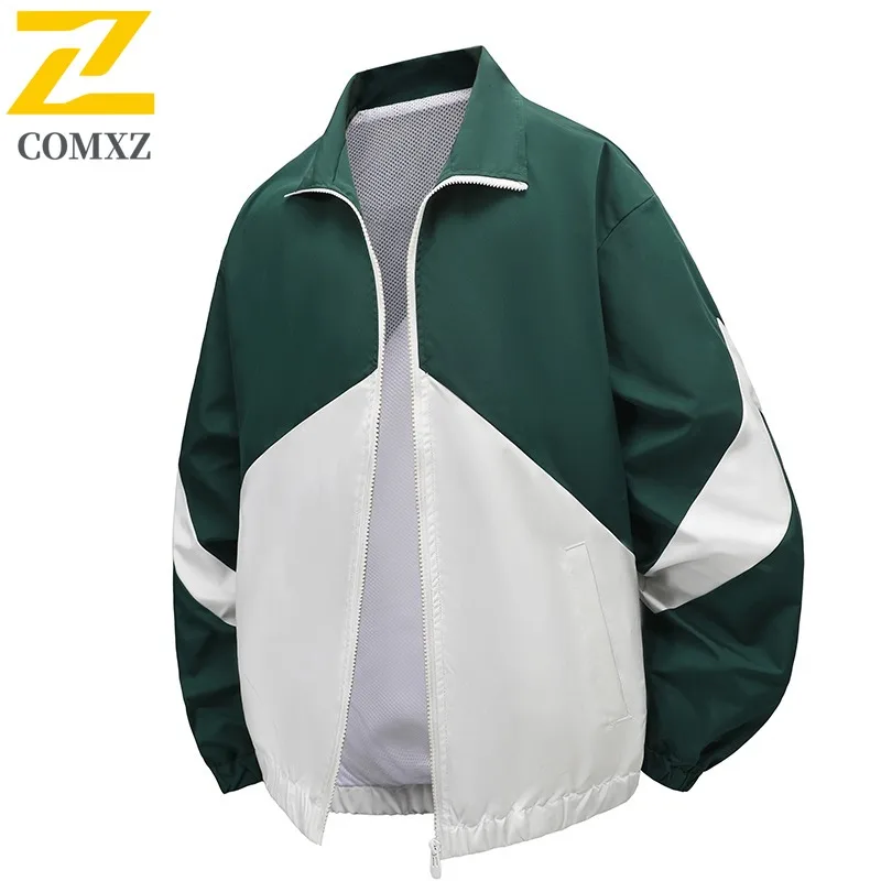 

COMXZ куртка премиум-класса с воротником-стойкой, 2025 г., мужская уличная велосипедная износостойкая легкая куртка, легкая осенняя новая одежда для отдыха и лагеря