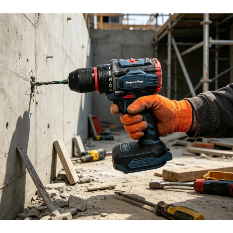 

SuperPan Brushless Cordless Drill Bare Tool with Screwdriver Bits, Electric Drill Driver for Home DIY & Repair Projects