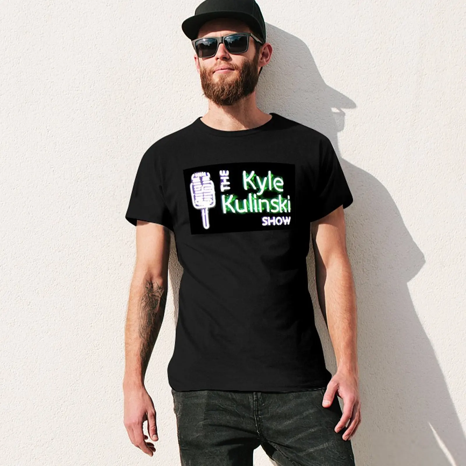 تي شيرت The Kyle Kulinski Show ملابس رائعة بالإضافة إلى المقاسات السوداء للرجال