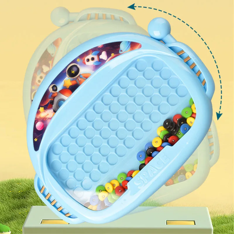 Kids Magnetic Beads Doodle Board Drawing Toys Puzzle Pen Control Focus Training Creative Thinking Game Montessori Education Toys