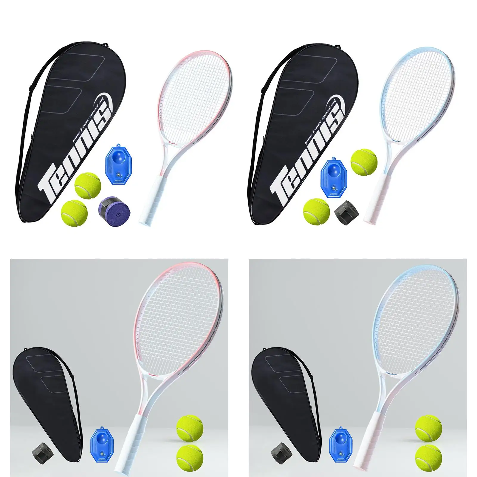 Entraîneur de tennis avec raquette, outil pour joueur unique, dispositif d'entraînement pour terrain de tennis, terrain de jeu, arrière-cour