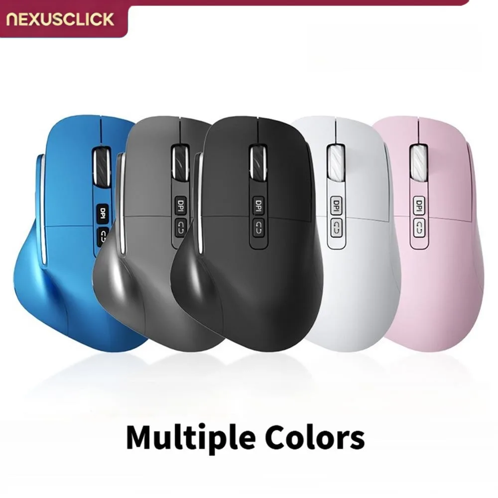 NexusClick New Vertical Wireless Mouse, Ergonomic Rechargeable Tri-Mode Mouse Adjustable DPI Gaming Office Mice Computer Mouse