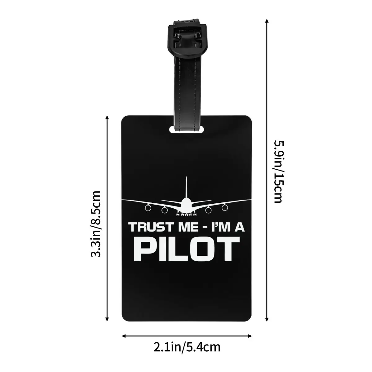 ID Label Bagagem Tag com cartão de nome, ID Label for Travel Bag and Suitcase, Avião Voador Avião Presente Aviação, This Is It IM A Pilot