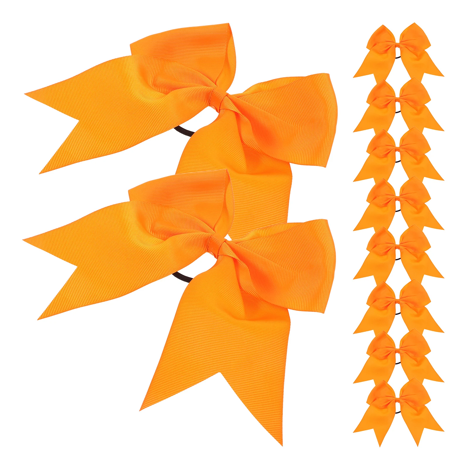 

10 шт. ярко-оранжевые банты для волос для болельщиков, милые резинки для волос с бантом для девочек и женщин, стильные резинки для волос с лентой, праздничная одежда для вечеринок