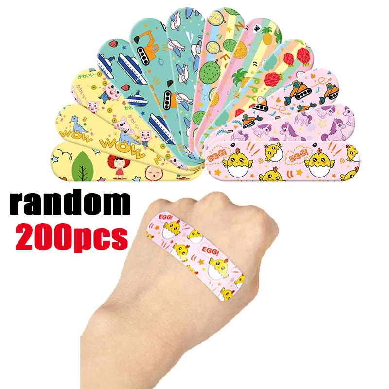 10/200pc padrão animal dos desenhos animados à prova dwaterproof água hemostasia crianças band aid adesivos bandagem adesiva tiras de feridas emplastros para crianças
