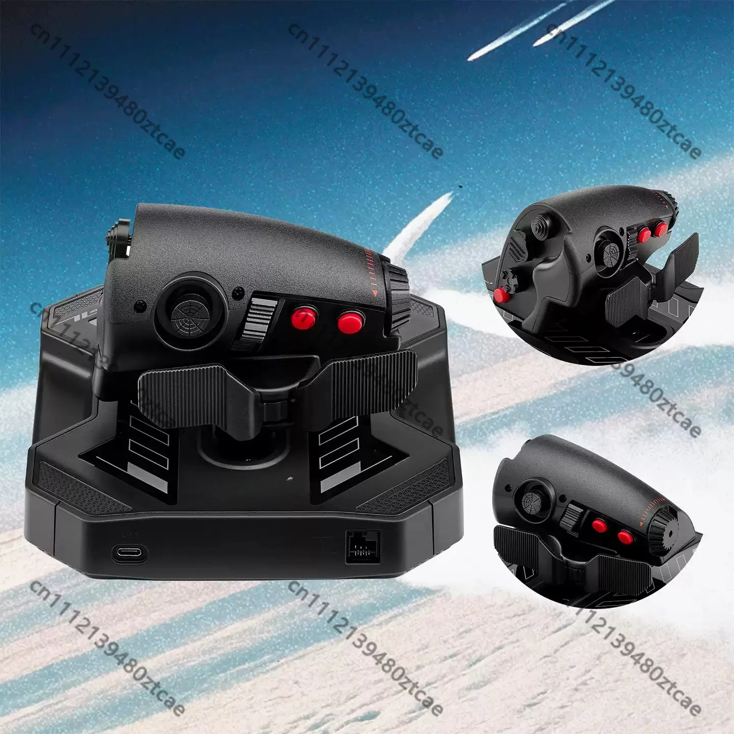 Simulation Flight Throttle Control Module Compatible With Matching Operating Stick Unit Desktop Aviation Simulation Game