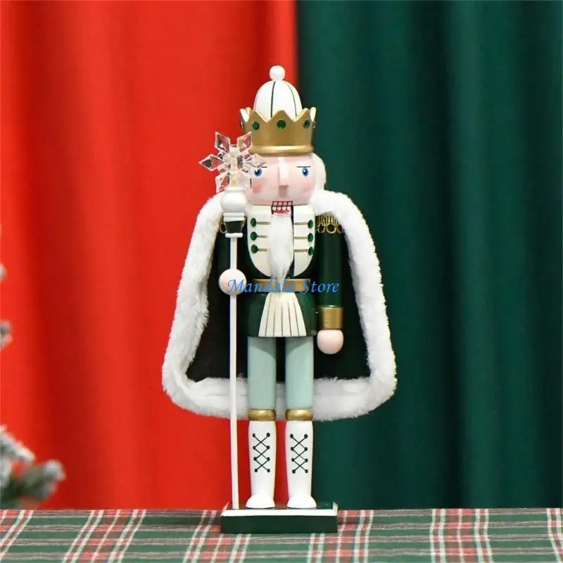 

U2JC Handicrafts Nutcrackers Figures Cloaks King Puppet Ornament Christmas Decors